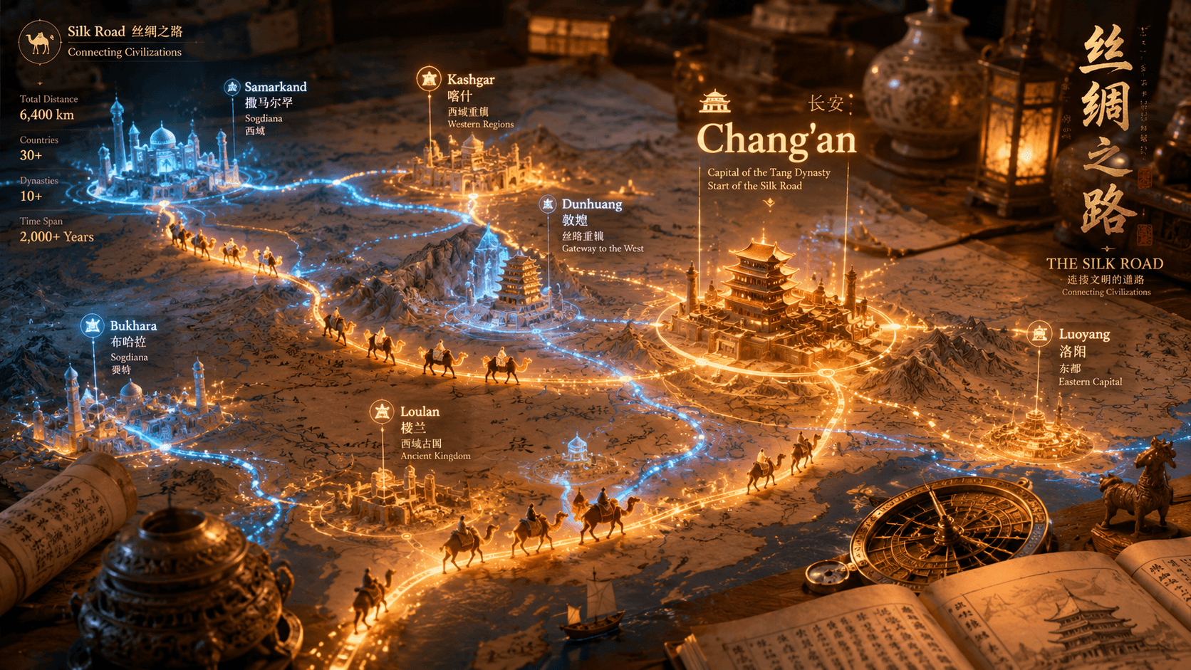 丝绸之路全景地图